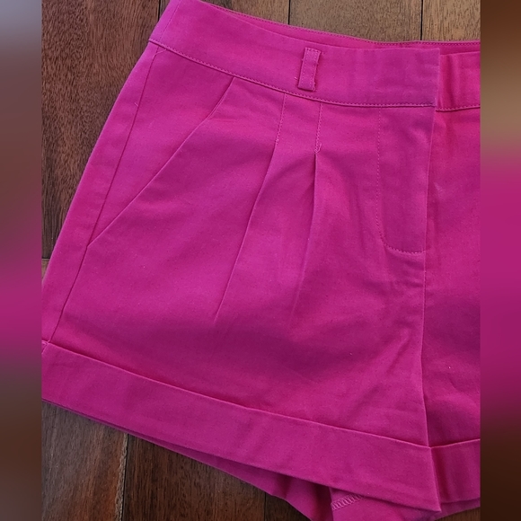 Hot Pink Dressy Shorts - Picture 2 of 4